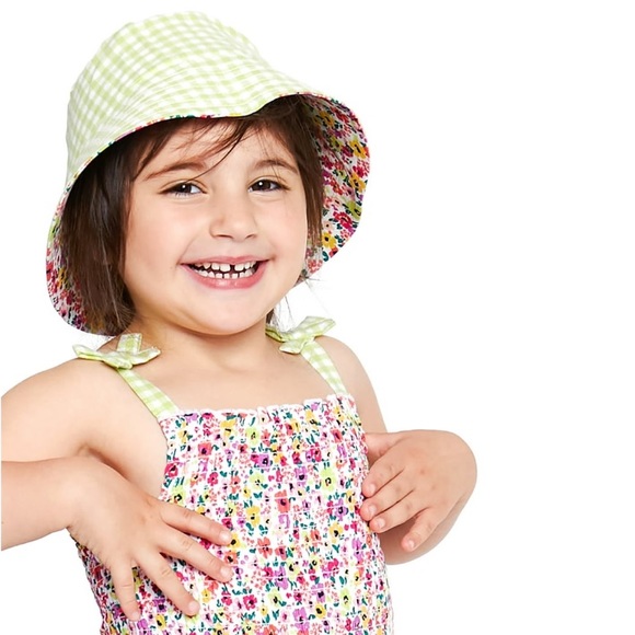 COPY - Wonder Nation girls 2pc Neon Floral Sleeveless Romper & bucket hat size … - Picture 4 of 16